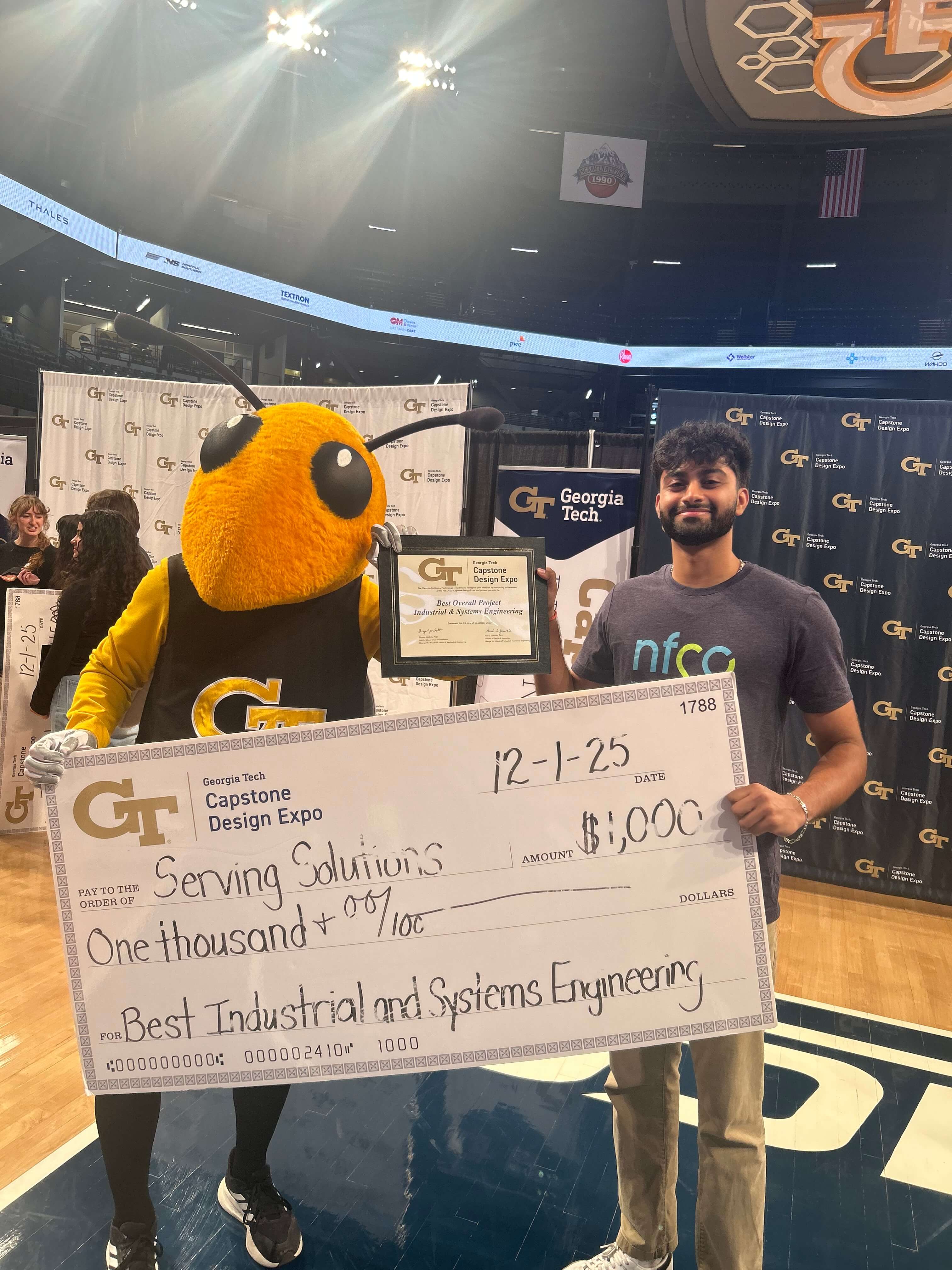 Sachin Bharadwaz, Georgia Tech Industrial Engineering graduate, Best Industrial and Systems Engineering award
